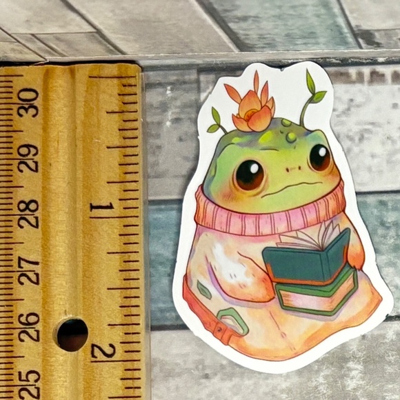 🌀10/$10🌀 Cartoon Kawaii Frog Reusable Waterproof Vinyl Sticker Decal - Picture 1 of 1